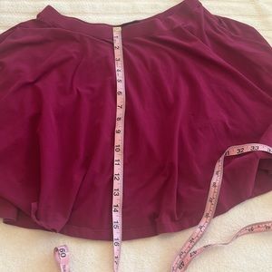 Talula Aritzia Purple Wine Knit Mini Pleated Skater Skirt sz S EUC Barbiecore